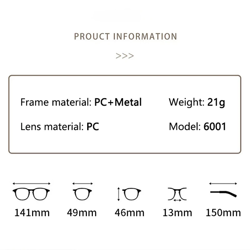 Women's Fashionable Reading Glasses Super Light and Versatile Anti-blue Light Glasses for Middle-aged and Elderly