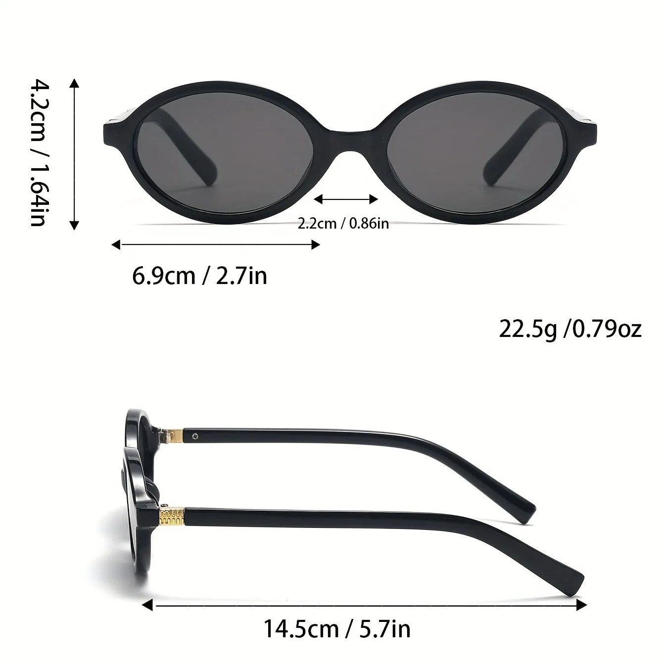 1PC Oval Retro PC Glasses Men and Women Small Face Design Sunglasses versatile for Multiple Indoor Scenes Eyewear
