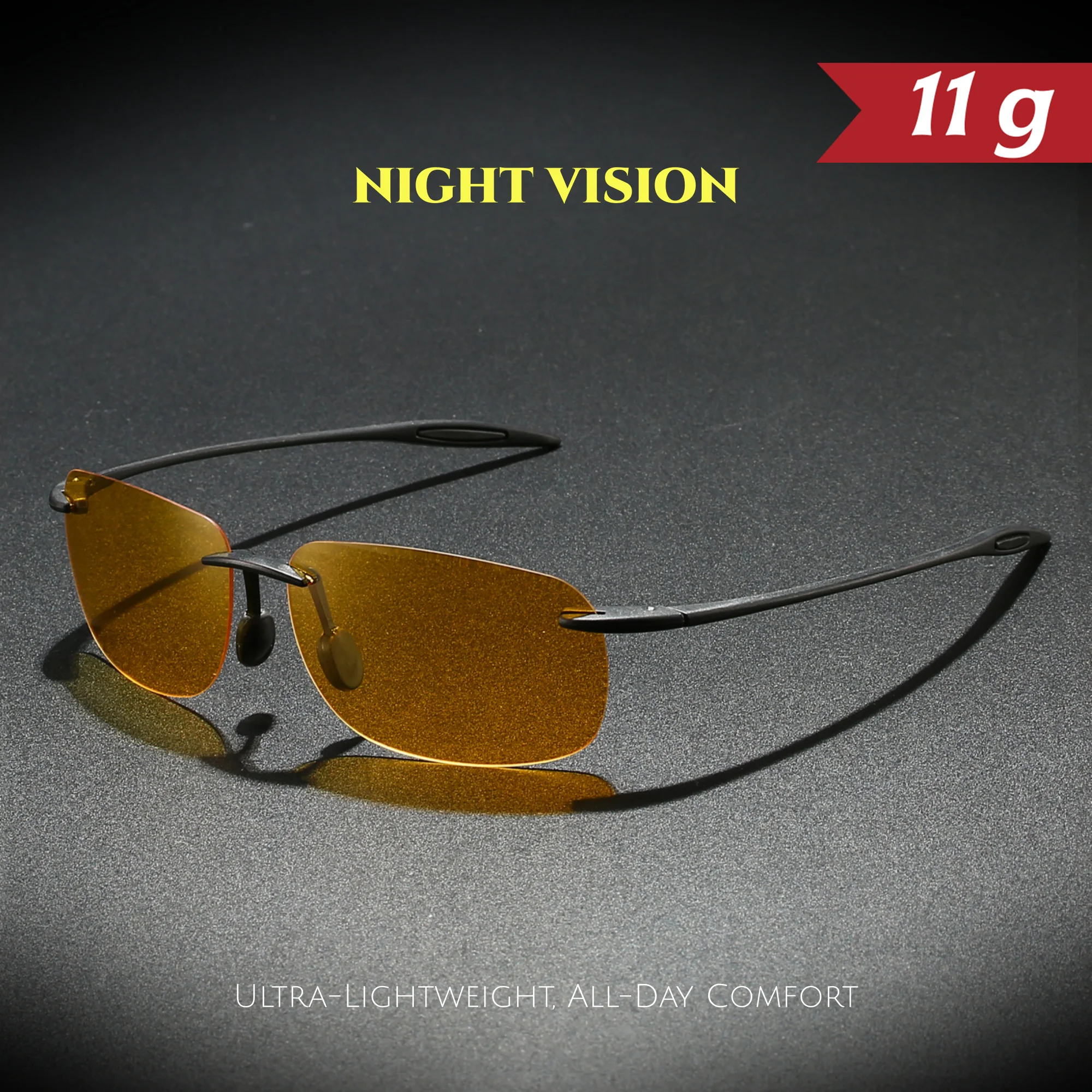 Ultra Light 11g TR90 Frameless Polarized Aviator Sunglasses - Flexible & Comfort Fit Unisex for Driving, Fishing, Outdoor