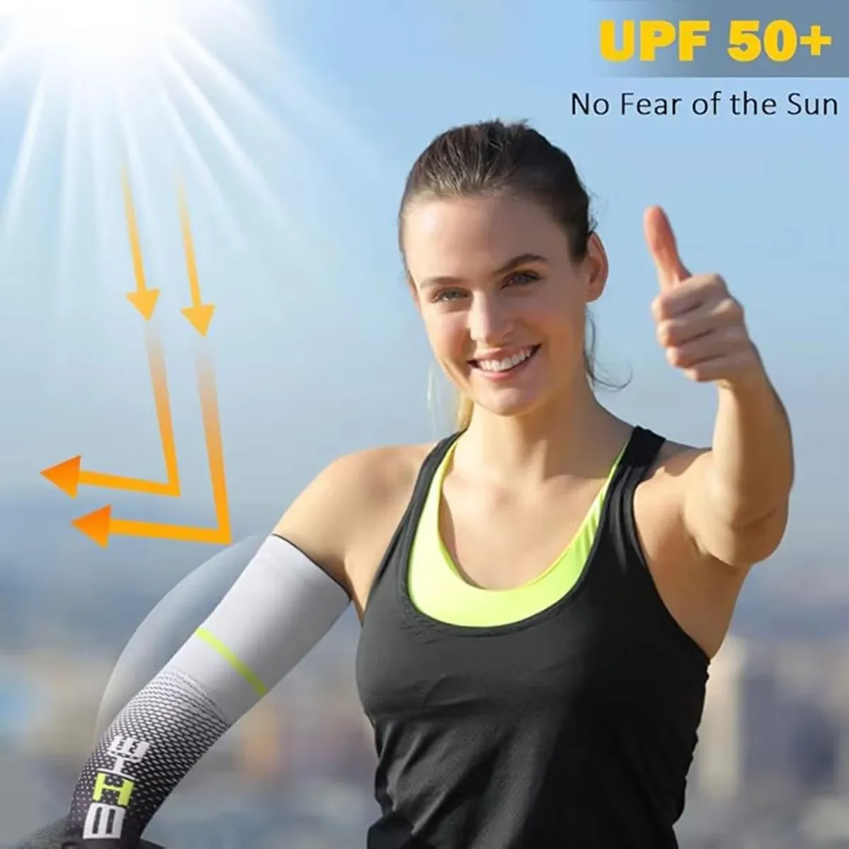 1/3Pairs Unisex Cycling Running Sports Sleeve Arm Cooling Sleeves UV Sun Protection Cuff Cover Protective Elastic Arm Sleeves