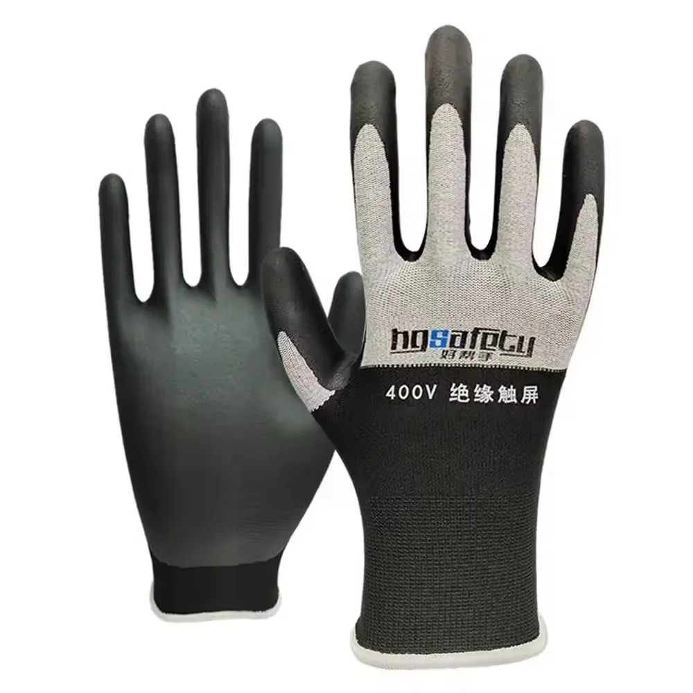 Ultrathin Electrician Insulating Gloves 400V/500V Rubber Touch Screen Industrial Insulation Gloves for Electrical Safety