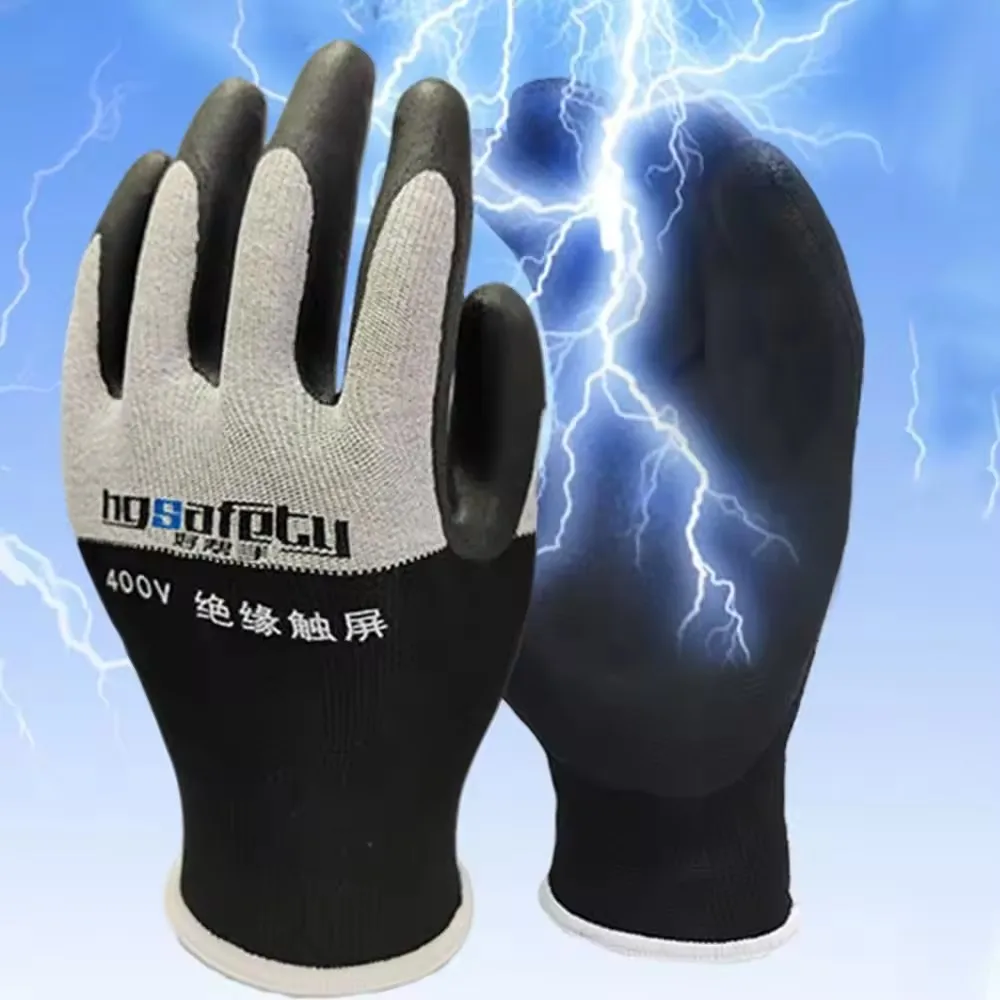 Ultrathin Electrician Insulating Gloves 400V/500V Rubber Touch Screen Industrial Insulation Gloves for Electrical Safety