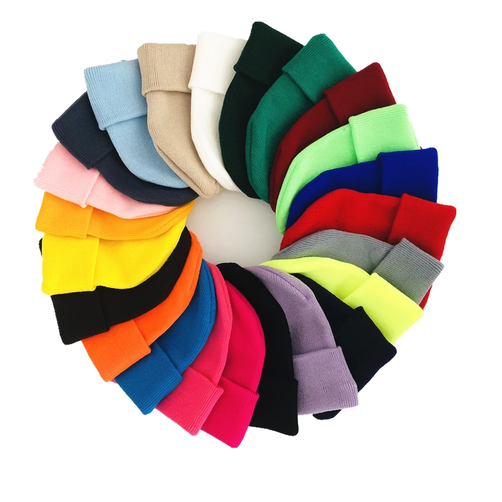 Winter Hat for Woman New Beanies Knitted Fluorescent  Girls Autumn Female  Warmer Bonnet Ladies Casual Cap
