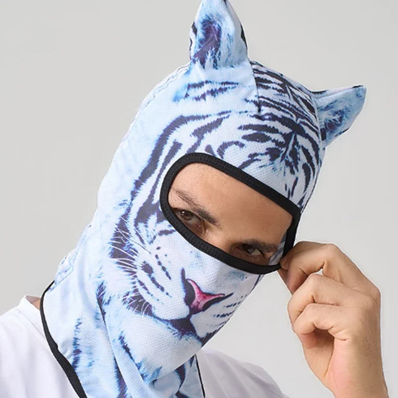 3D Cat Ski BalaclavaAnimal Face Covering Full Face Hood Masque Cute AnimalBalaclava Motorcycle Motocross Ski Snowboard Hat