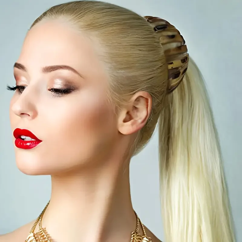 Fashionable Bird's Nest Hair Clip - Retro Geometric Elastic Ponytail & Bun Hairband for Women