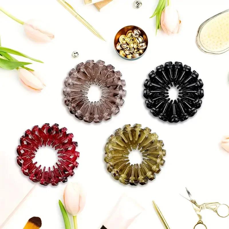Fashionable Bird's Nest Hair Clip - Retro Geometric Elastic Ponytail & Bun Hairband for Women