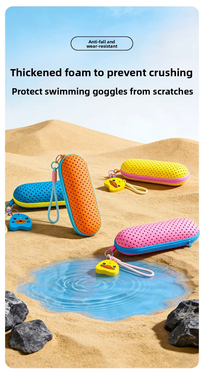 Perforated EVA Breathable Swim Goggle Storage Case with Handle Portable Glasses Sunglasses Case Swimming Gear Accessories