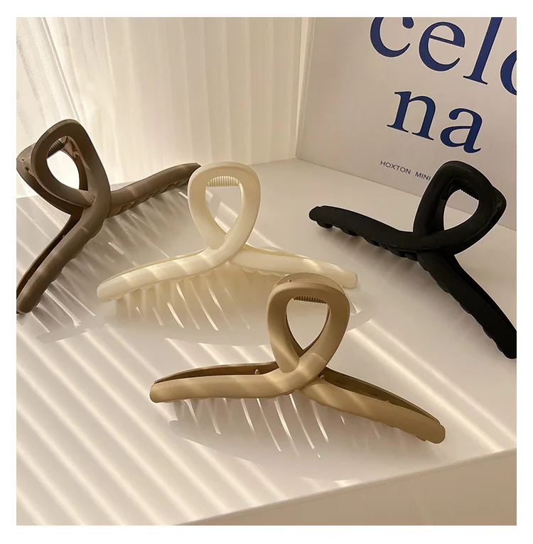 4Pcs Women Cross Matte Hair Claw Clips Hairpin 2024 Fashion Elegant Hairgrips Large Clamps Crab Girls Korean Hair Accessories