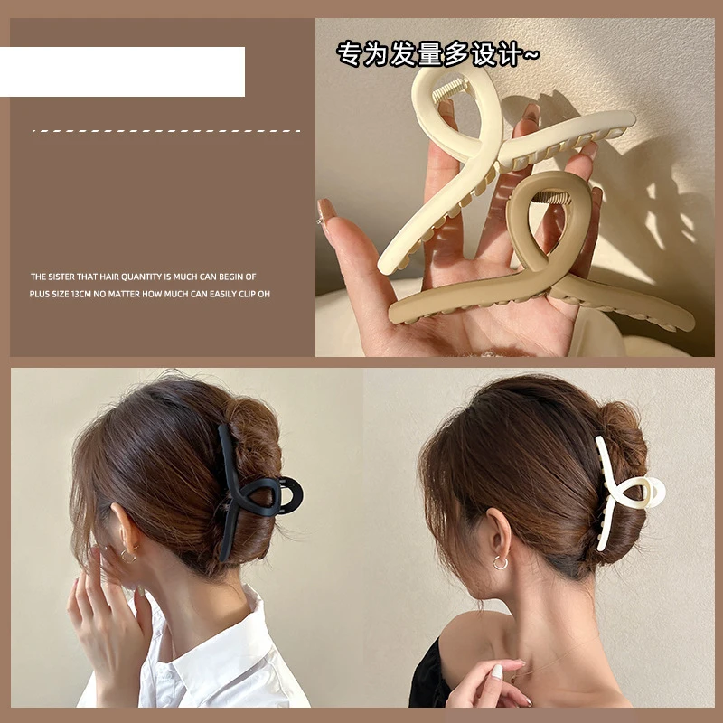 4Pcs Women Cross Matte Hair Claw Clips Hairpin 2024 Fashion Elegant Hairgrips Large Clamps Crab Girls Korean Hair Accessories