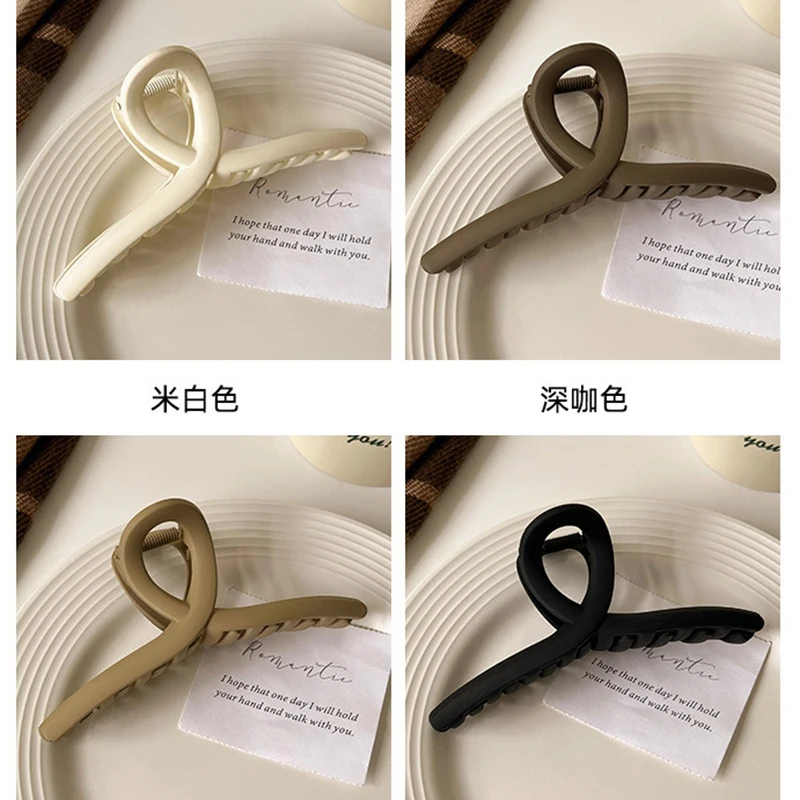 4Pcs Women Cross Matte Hair Claw Clips Hairpin 2024 Fashion Elegant Hairgrips Large Clamps Crab Girls Korean Hair Accessories
