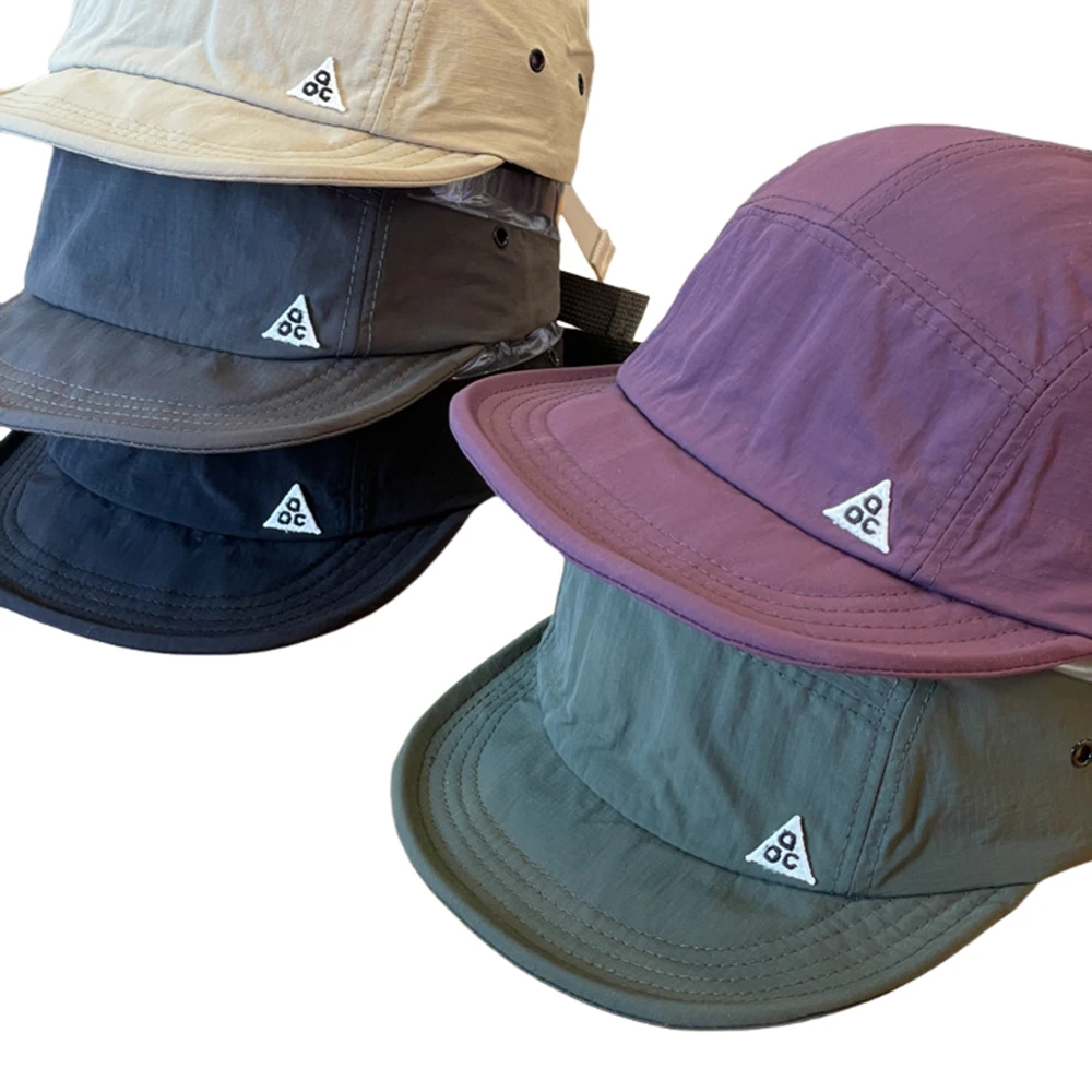 Outdoor Quick-Dry Baseball Cap Women's Korea Short Brim Baseball Hat Men and Women Casual Street Soft Brim Five-Piece Sun Hat