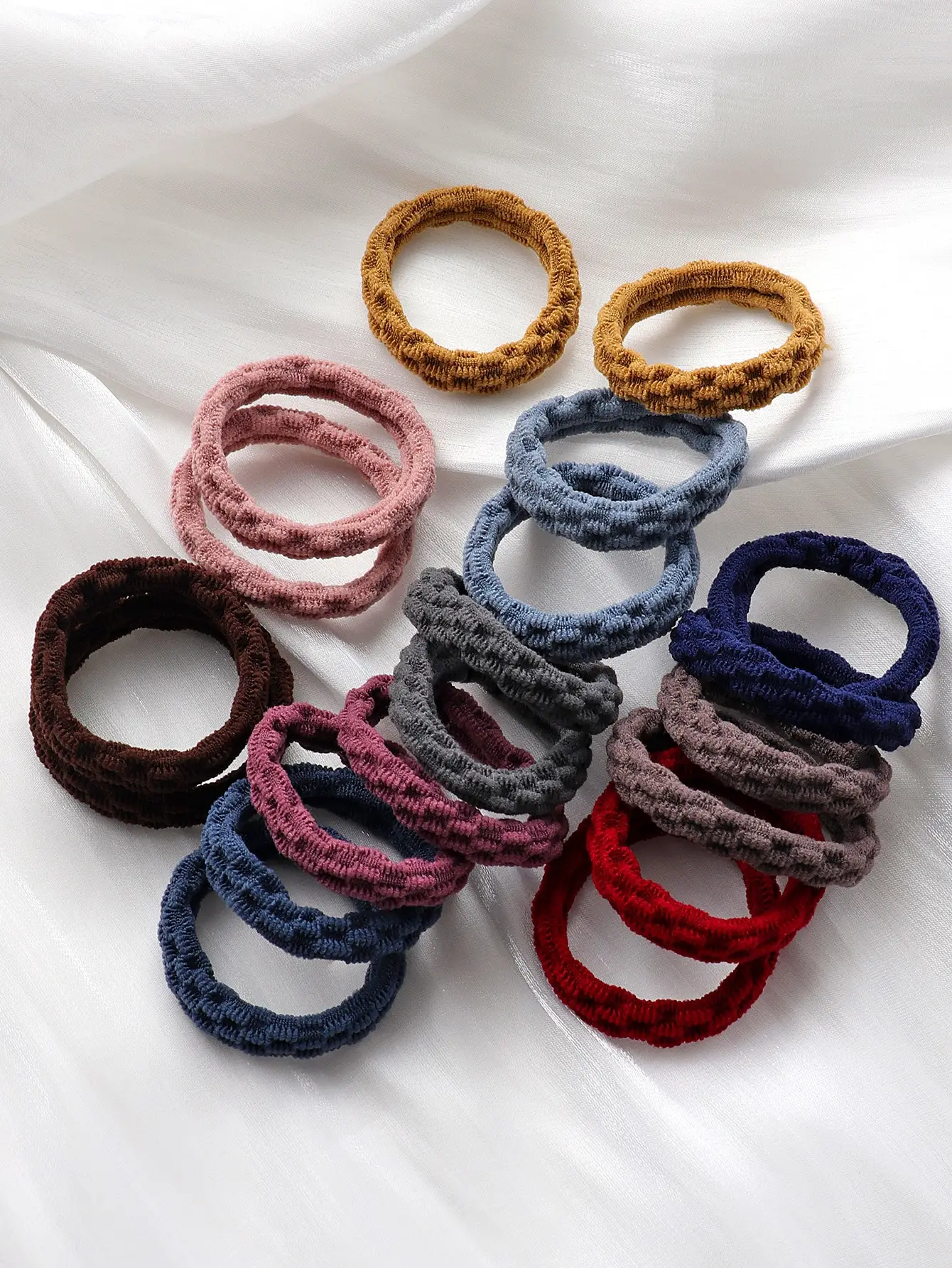 20pcs Solid Hair Ties For Daily Use For Women Hairstyles Casual,Woman Head Accessories, Woman Hair Accessories