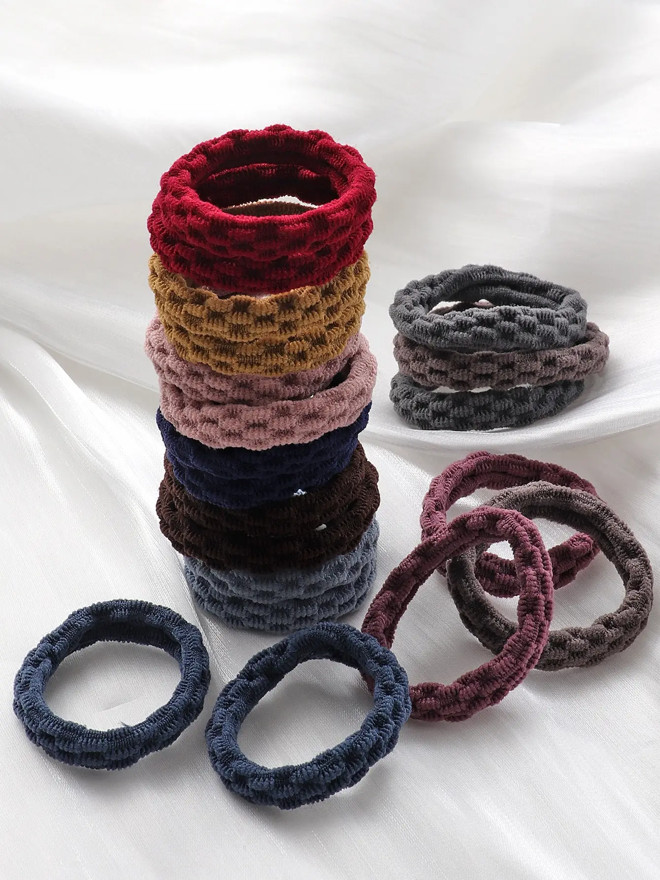 20pcs Solid Hair Ties For Daily Use For Women Hairstyles Casual,Woman Head Accessories, Woman Hair Accessories