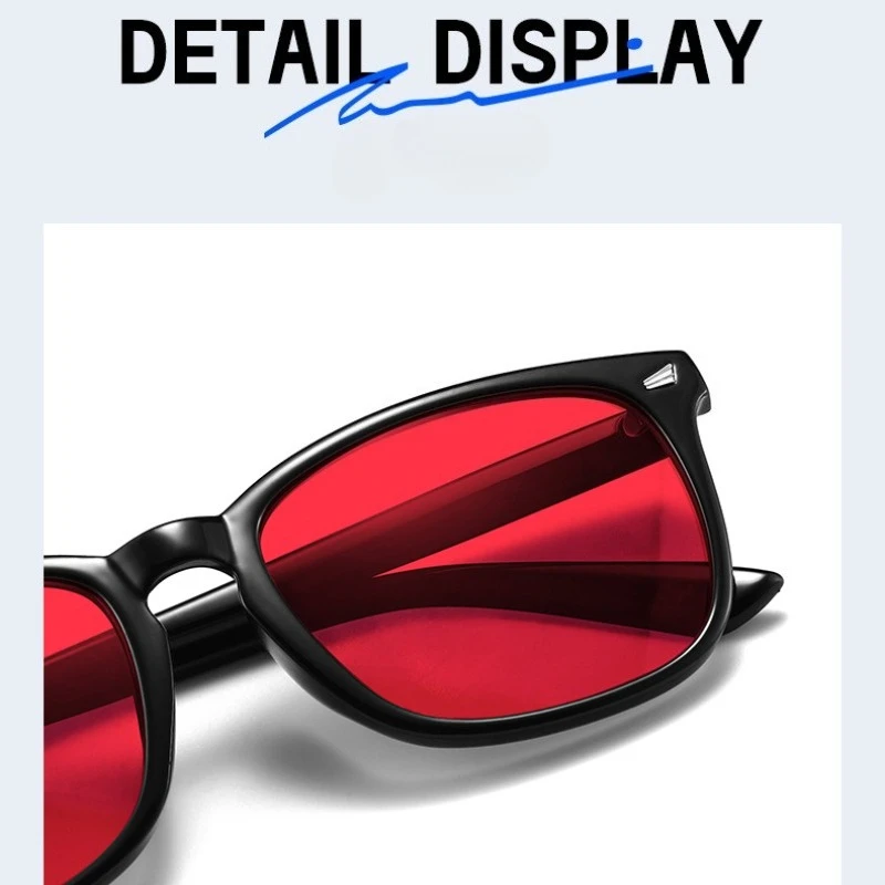 VIVIBEE Classic Red Lens Blue Light Blocking Glasses Square Men Better Sleep Anti Filter Men Orange Women Eyeglasses