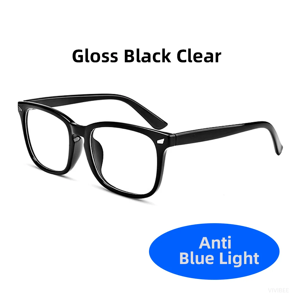 VIVIBEE Classic Red Lens Blue Light Blocking Glasses Square Men Better Sleep Anti Filter Men Orange Women Eyeglasses