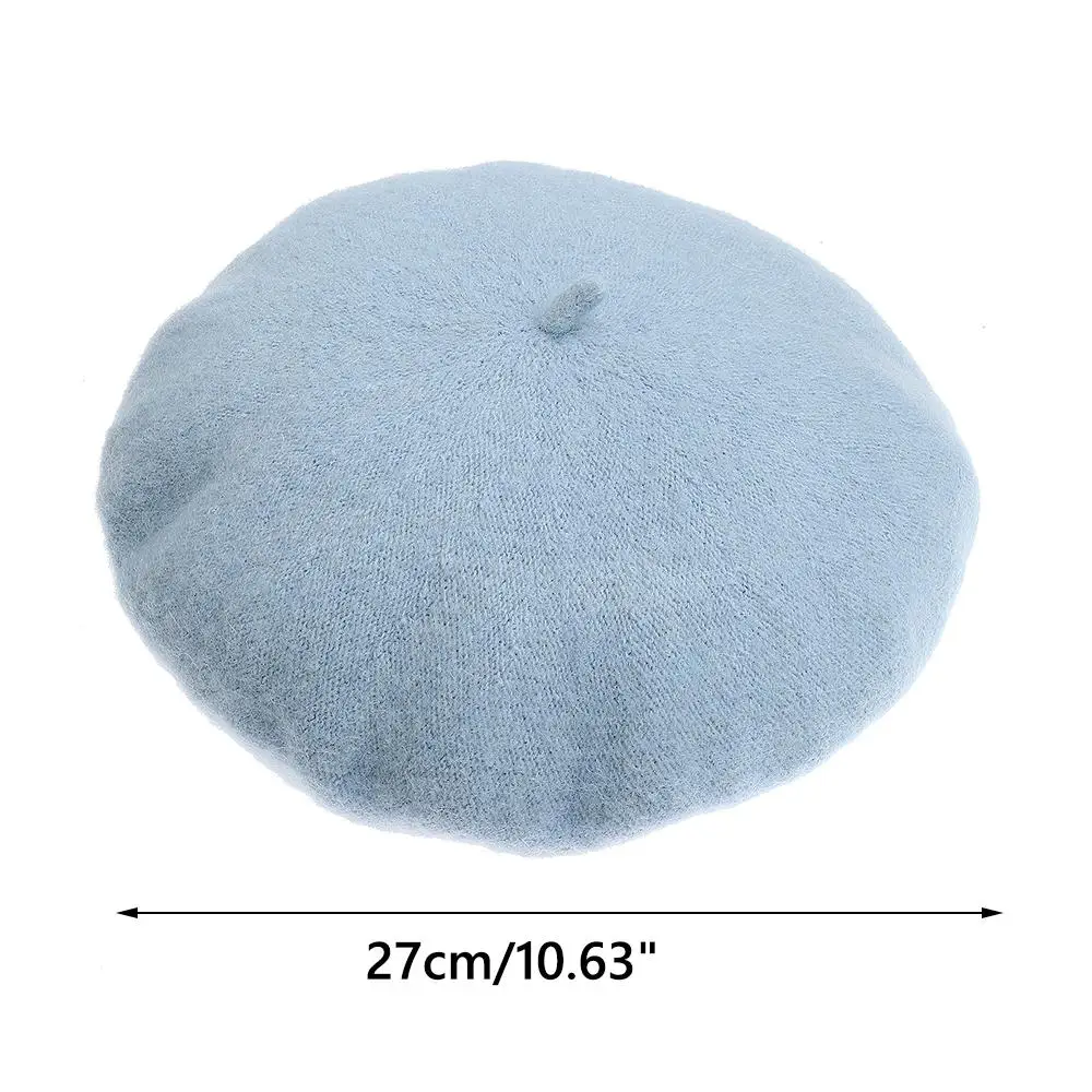 Berets Hat Autumn Winter Warm Berets Hat Solid Color Elegant Plain Cap Retro All Matched French Artist Hat Lady Plain Cap