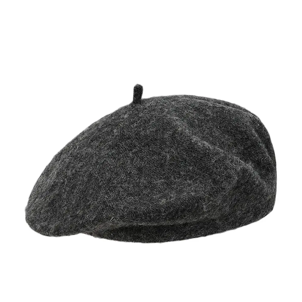 Berets Hat Autumn Winter Warm Berets Hat Solid Color Elegant Plain Cap Retro All Matched French Artist Hat Lady Plain Cap