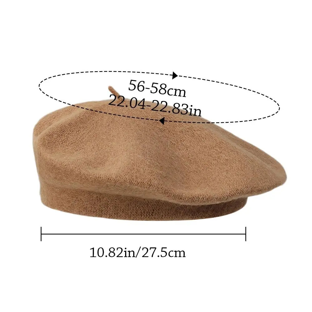 Berets Hat Autumn Winter Warm Berets Hat Solid Color Elegant Plain Cap Retro All Matched French Artist Hat Lady Plain Cap