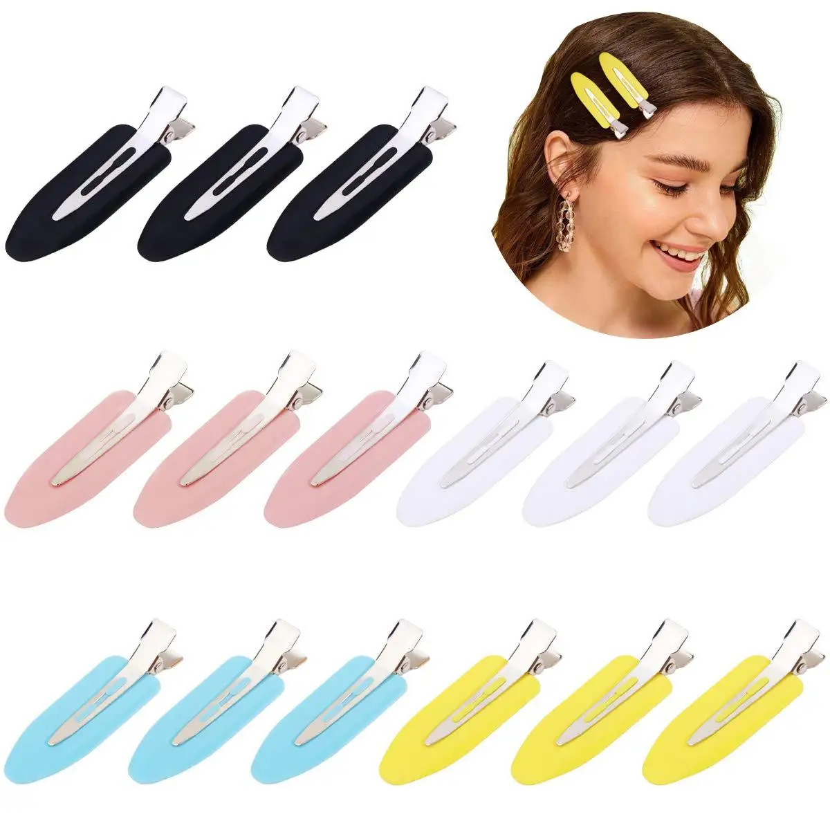 10/4Pcs Set No Bend Seamless Hair Clips Side Bangs Barrettes for Makeup Washing Face Styling Hair Accessories for Women Girl