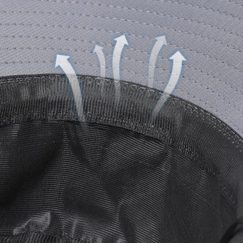 Wide Brim Bucket Hat for Men Women UV Protection Sun Hat with Adjustable Chin Strap Breathable Mesh for Hiking Fishing Camping