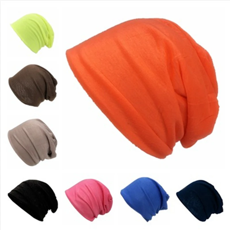 Spring Women Men Unisex Knitted Winter Cap Casual Beanies Solid Color Hip-hop Snap Slouch Skullies Bonnet Hat Gorro
