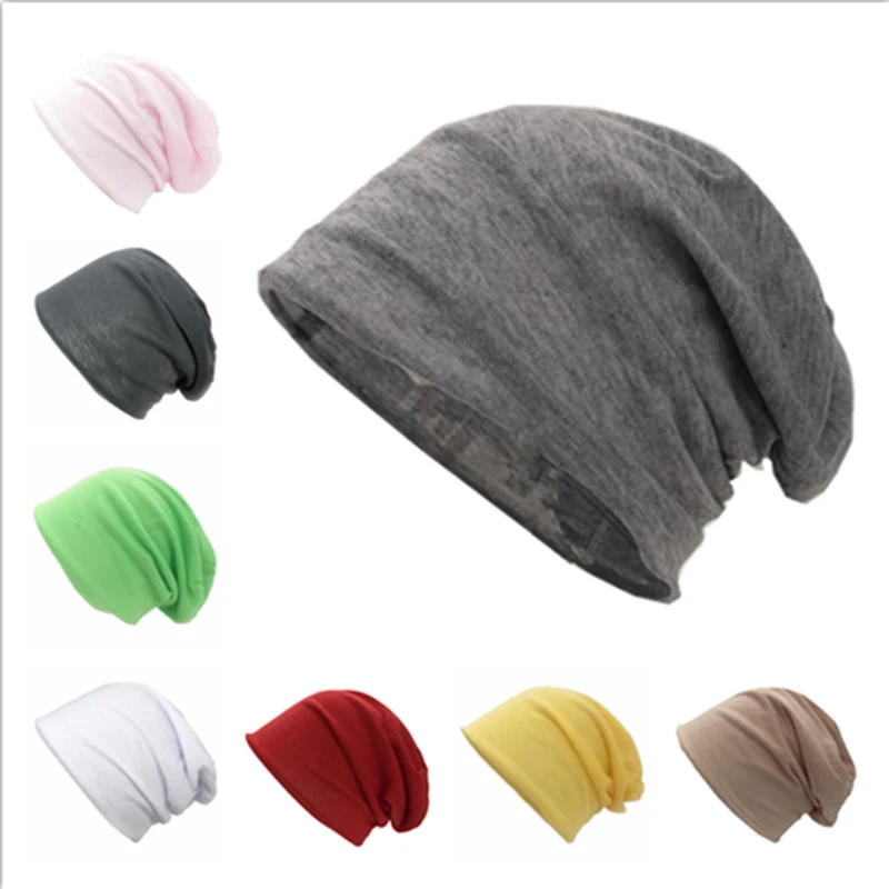Spring Women Men Unisex Knitted Winter Cap Casual Beanies Solid Color Hip-hop Snap Slouch Skullies Bonnet Hat Gorro