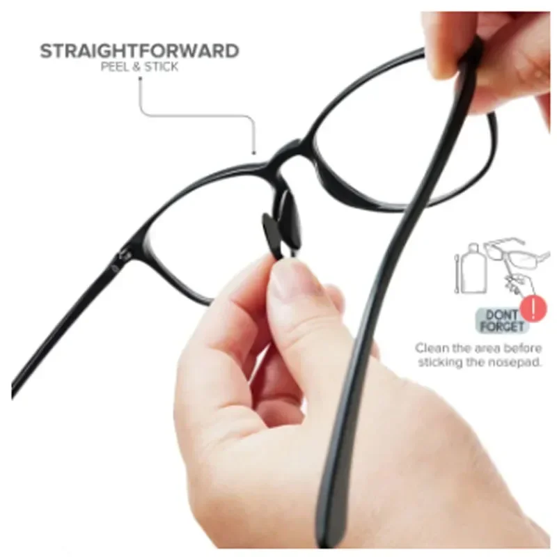 1/5 Pairs Silicone Anti Slip Silicone Nose Pad For Eyeglasses Butterfly Glasses Nose Rest With Height Enhancement Anti-Cratering