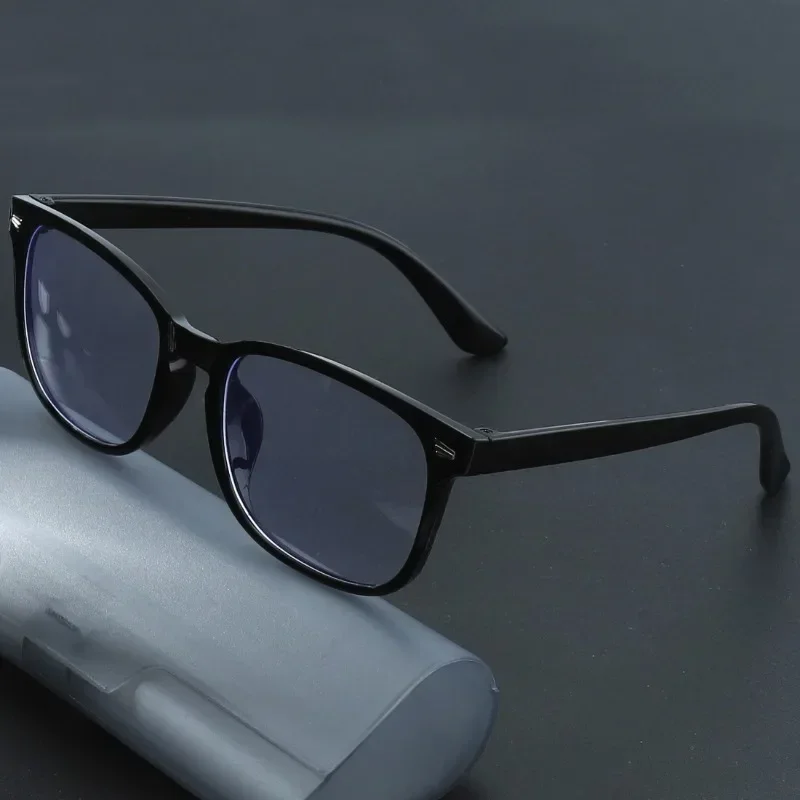 1/2pc Square Rivet Unisex Anti Blue Light Glasses for Daily Commute, Fashion Eyeglasses Riveted Frame Design|Lightweight Eyewear