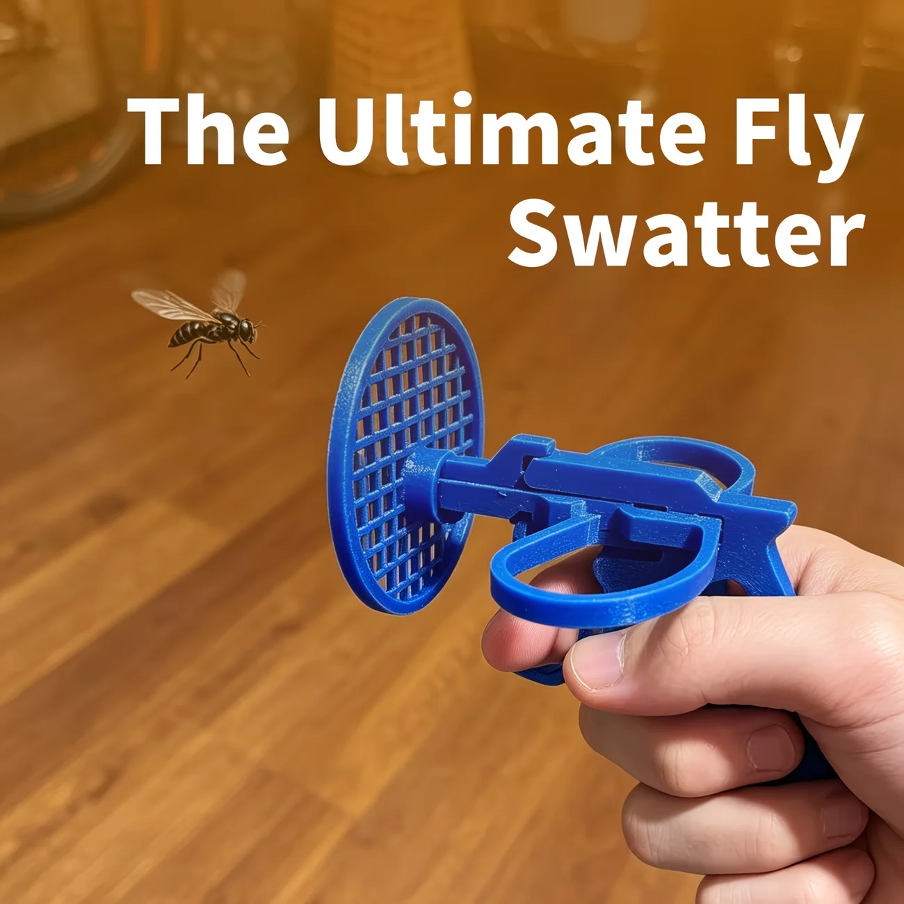 Creative Catapult Fly Swatter Launcher Single-Handed Operation Precision Fly Killing Tool Decorative Accessories