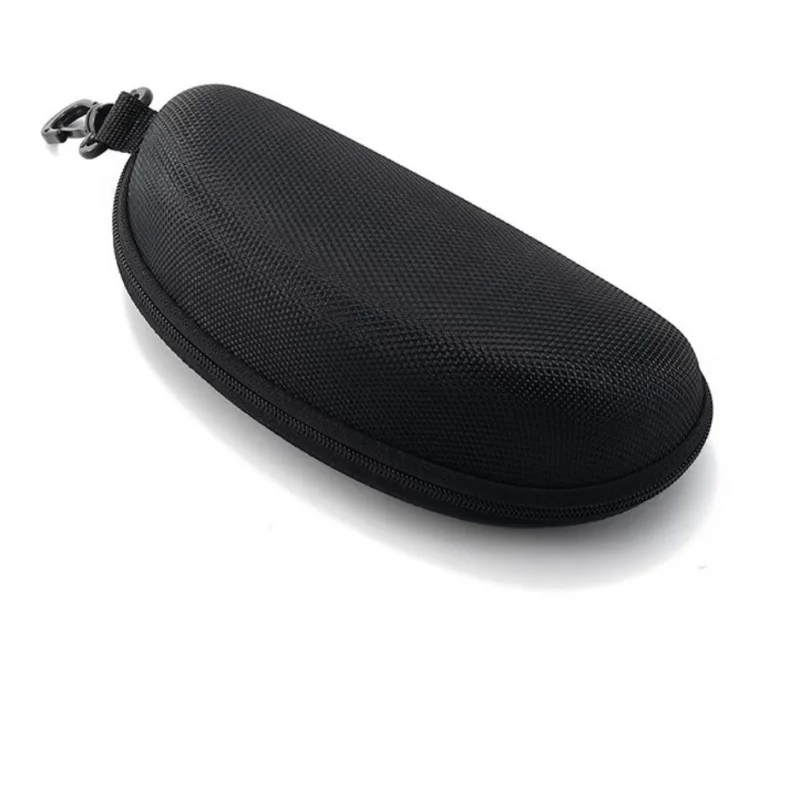 3pc Portable Sunglasses Case Protector Oxford Cloth Hard EVA Zippered Eyeglasses Case with Carabiner Unisex Eyewear Accessories