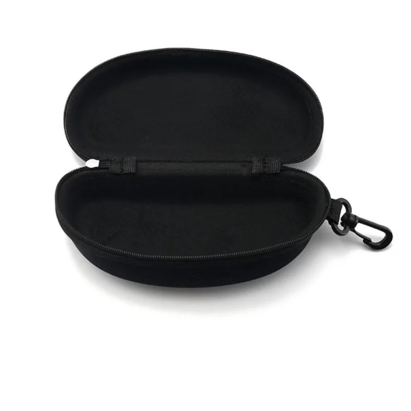 3pc Portable Sunglasses Case Protector Oxford Cloth Hard EVA Zippered Eyeglasses Case with Carabiner Unisex Eyewear Accessories