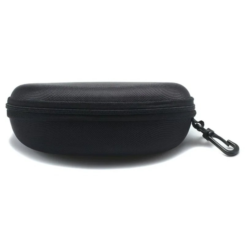 3pc Portable Sunglasses Case Protector Oxford Cloth Hard EVA Zippered Eyeglasses Case with Carabiner Unisex Eyewear Accessories