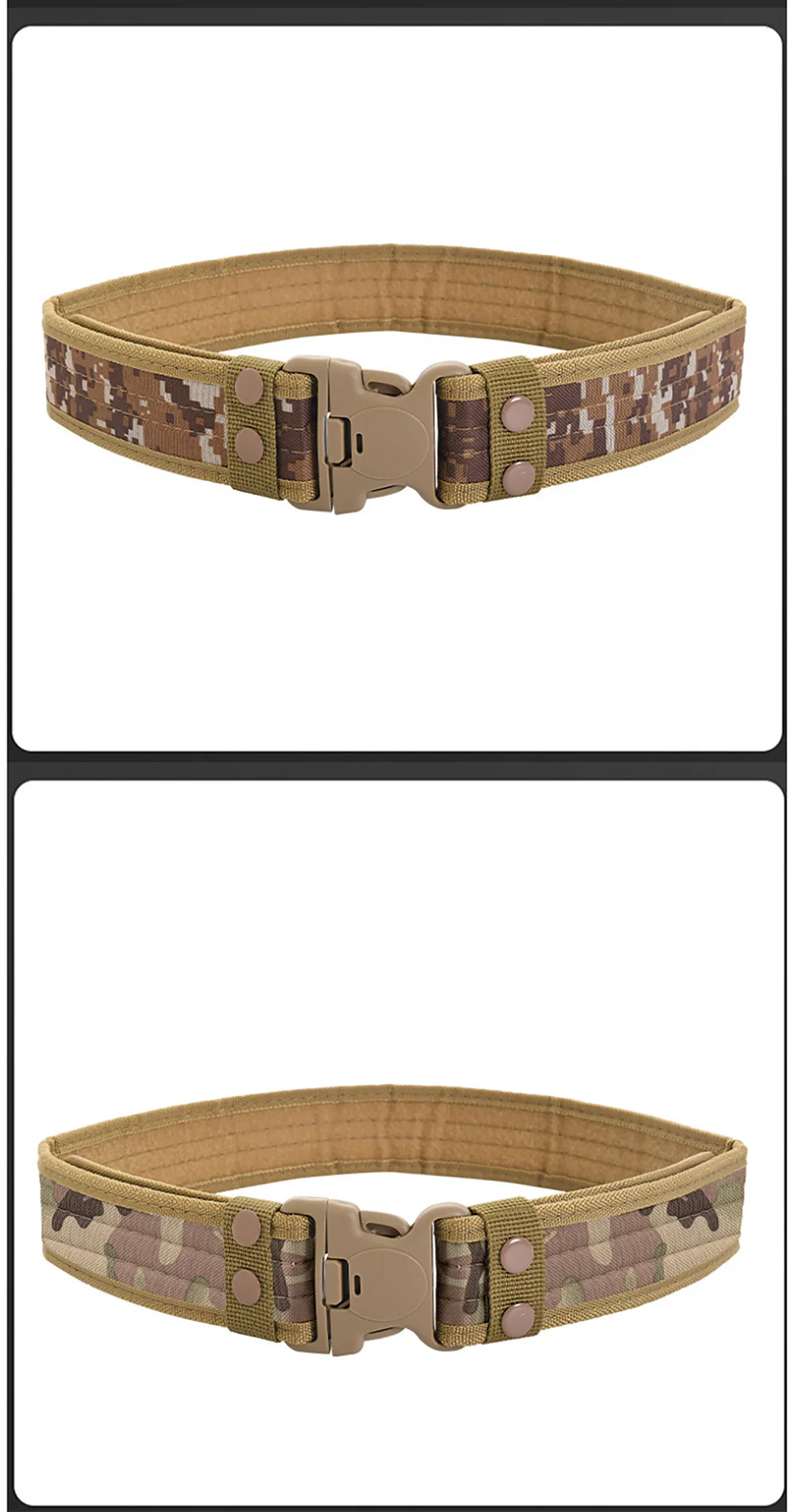 Men's Belt Outdoor Camouflage Tactical Belt Oxford Cloth Belt Mountaineering Belt Nylon Wide Waist Belt Work Belt Neutral Belts