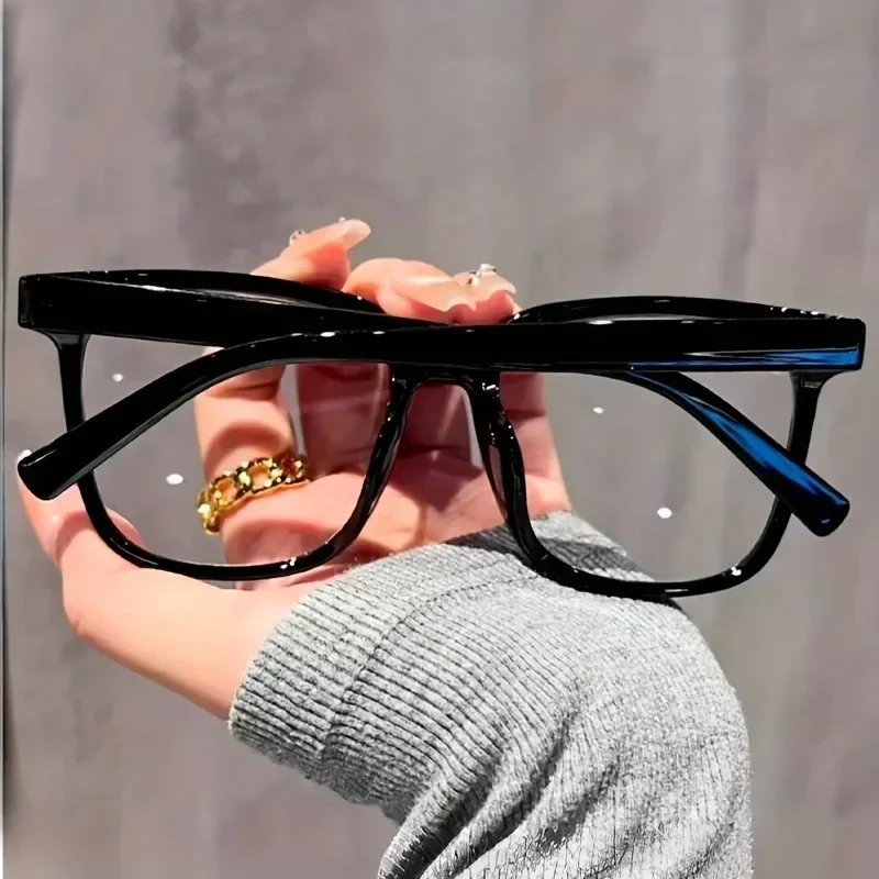 1/3pcs Unisex Large Square Frame Blue Light Blocking Glasses Stylish Campus Look Face Flattering Optical Eyewea