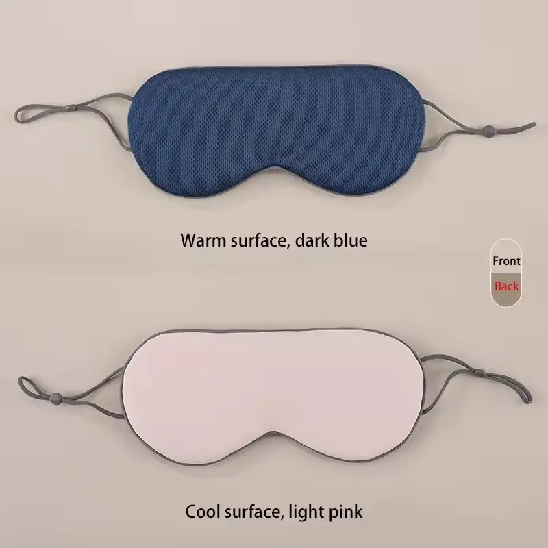 Sleeping Eye Mask Korean Style Ice Silk Warm And Cool Dual Use Adjustable Travel Light Blocking Breathable Eye Mask