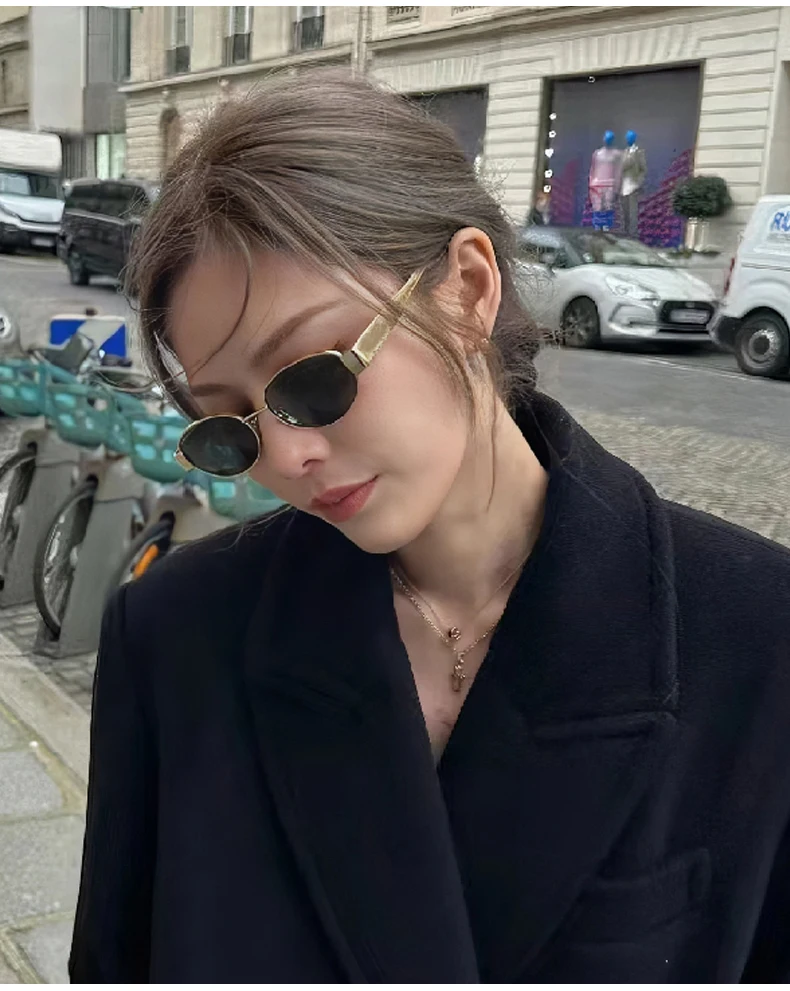 New Sunglasses For Women And Men Sun Glasses Alloy Oval Eyewear