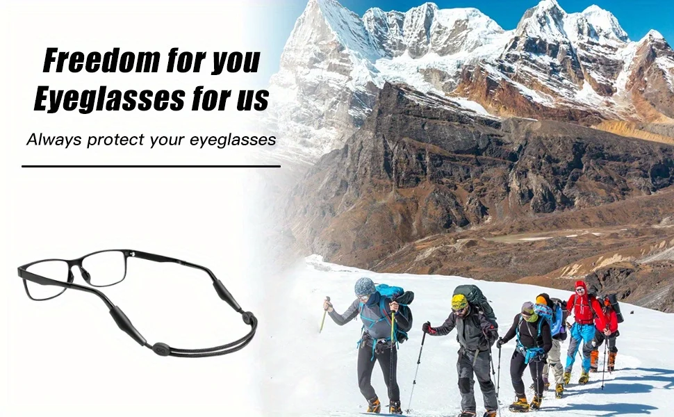 3pcs Glasses Strap Sports Eyeglasses Strap Holder For Women Men, Adjustable Sunglasses Strap Eye Glasses String Strap