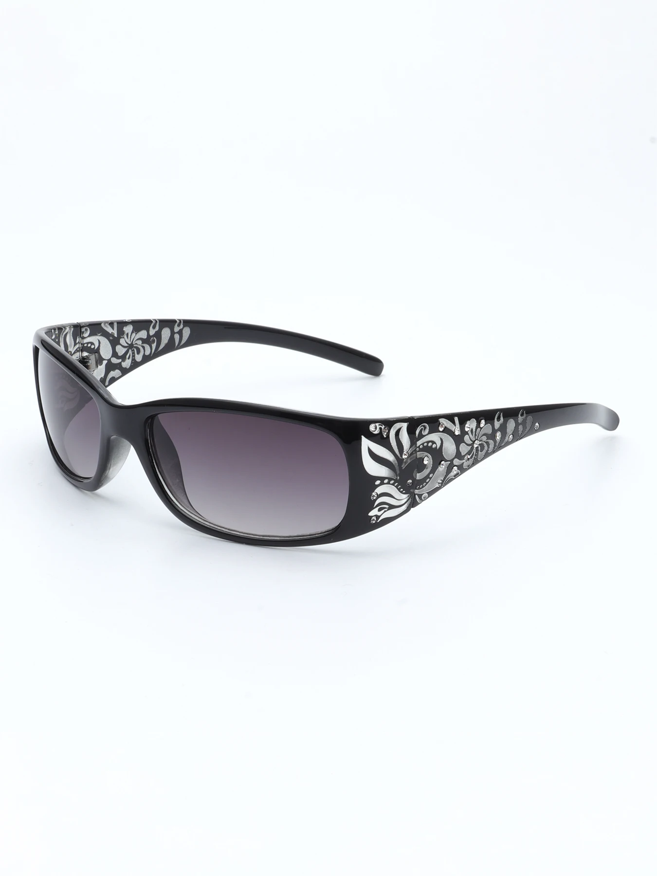 Fashion New Y2K Ladies Pattern Relief Square Small Frame Sunglasses Retro Style Elegant Summer Vacation Beach Glasses