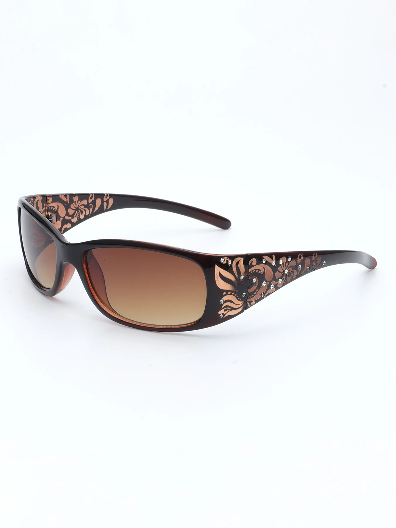 Fashion New Y2K Ladies Pattern Relief Square Small Frame Sunglasses Retro Style Elegant Summer Vacation Beach Glasses