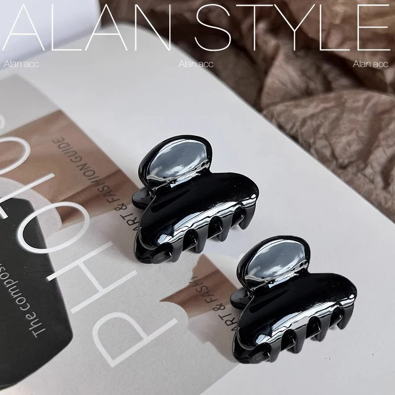 2Pcs/set Small Mini Hair Claws Sweet Acetate Hair Clips for Women Girl Barrettes Crab Clamp Ponytail Hairpin Fashion Accessories