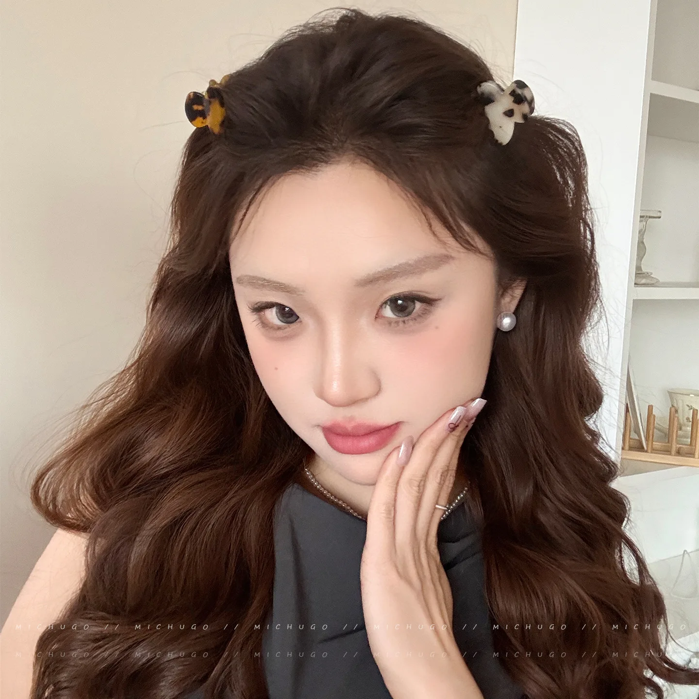 2Pcs/set Small Mini Hair Claws Sweet Acetate Hair Clips for Women Girl Barrettes Crab Clamp Ponytail Hairpin Fashion Accessories