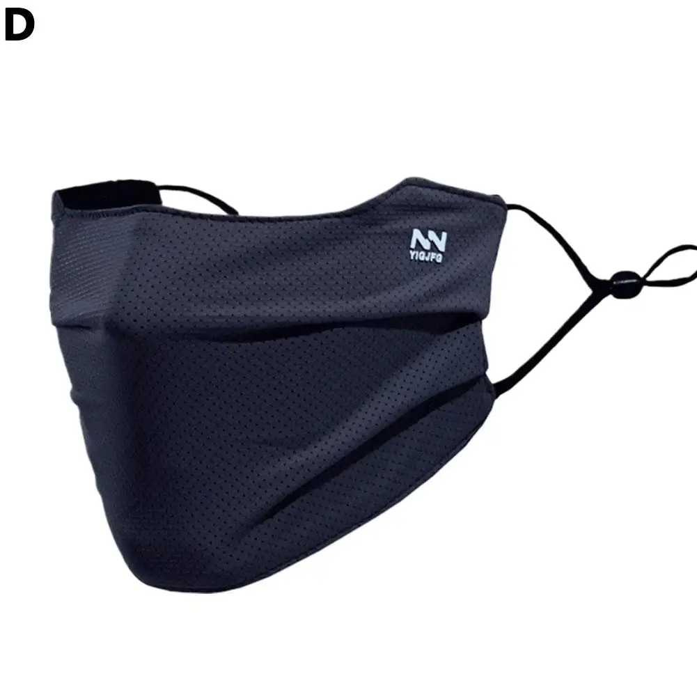 Breathable Ice Silk Face Cover UV Face Shield Washable Reusable Sun Protection Face Mask for Motorcycle Running Riding Exercise