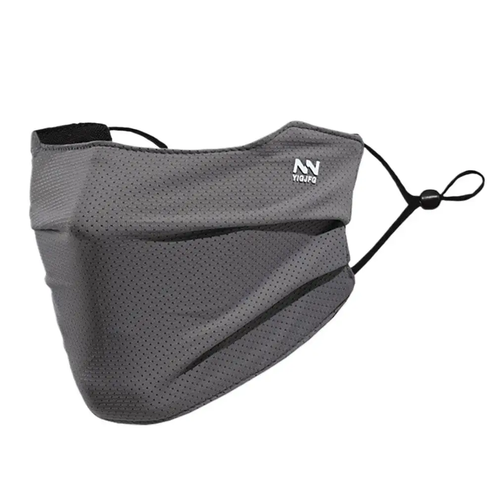 Breathable Ice Silk Face Cover UV Face Shield Washable Reusable Sun Protection Face Mask for Motorcycle Running Riding Exercise
