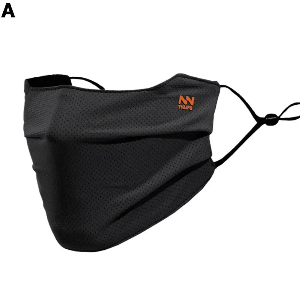 Breathable Ice Silk Face Cover UV Face Shield Washable Reusable Sun Protection Face Mask for Motorcycle Running Riding Exercise