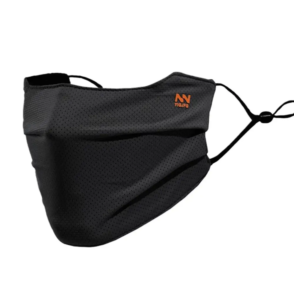 Breathable Ice Silk Face Cover UV Face Shield Washable Reusable Sun Protection Face Mask for Motorcycle Running Riding Exercise
