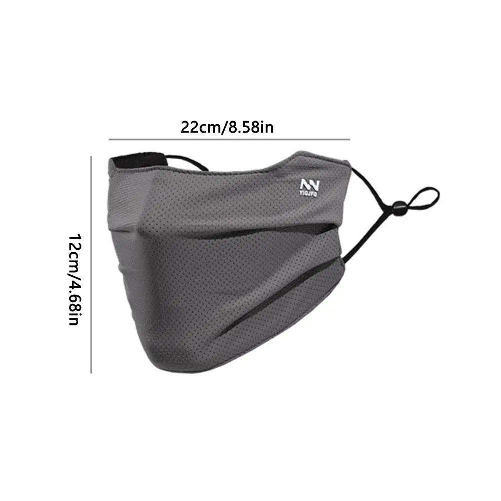 Breathable Ice Silk Face Cover UV Face Shield Washable Reusable Sun Protection Face Mask for Motorcycle Running Riding Exercise