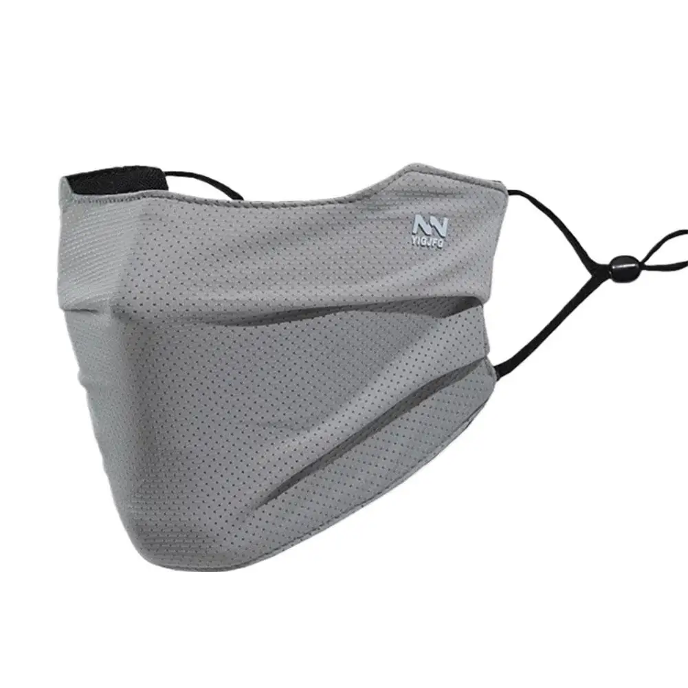Breathable Ice Silk Face Cover UV Face Shield Washable Reusable Sun Protection Face Mask for Motorcycle Running Riding Exercise