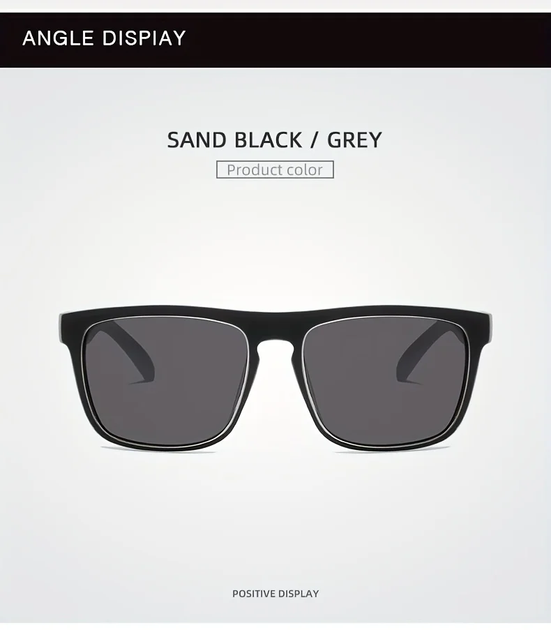 3Pcs Fantasy Gradient Mutipcolor Square Polarized Sunglasses AntiGlare UV400 Glasses Summer Party Driving Fishing Christmas Gift