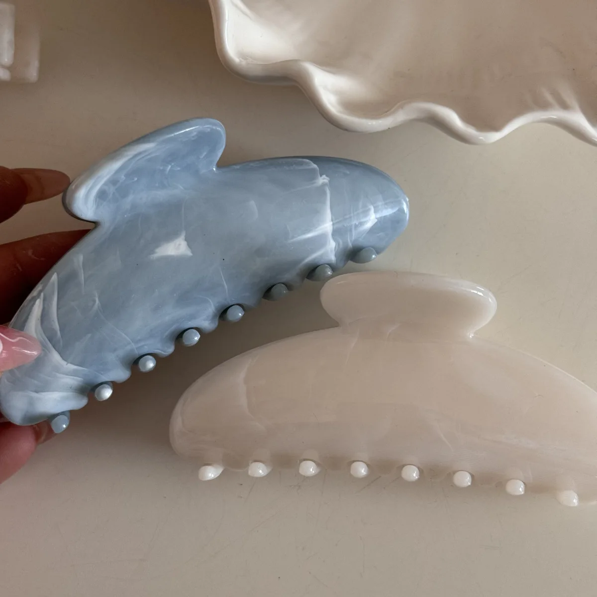 Ink texture advanced sense disc hair grab hairpin back of head hairpin women's large hair volume shark clip hair accessories