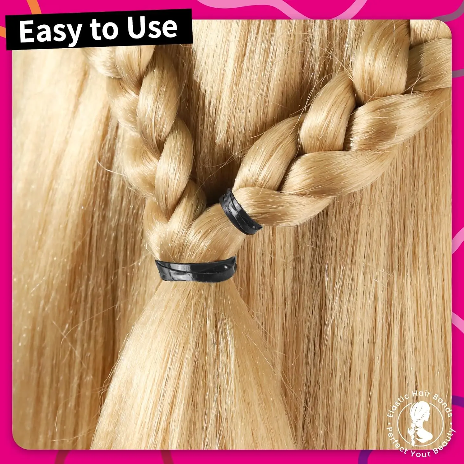 120/300/500Pcs Multi Color Elastic Hair Bands,Rubber Bands for Thin Thick Hair,Small Hair Ties Stretchy Ponytail Holders